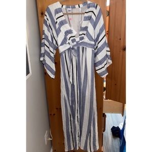blue and white Selfie Leslie striped dress